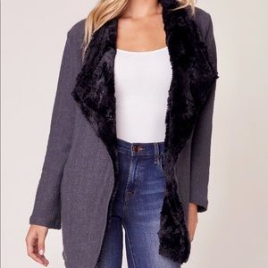 Jack by BB Dakota Herringbone Shearling Jacket